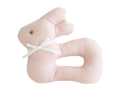 My First Bunny Rattle Pink Linen
