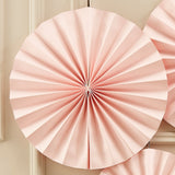Pink Pinwheel Paper Fan Decorations