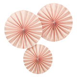 Pink Pinwheel Paper Fan Decorations