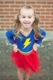 Lighting Quick Adventure Chick Dress and Cape 5 - 6 yrs