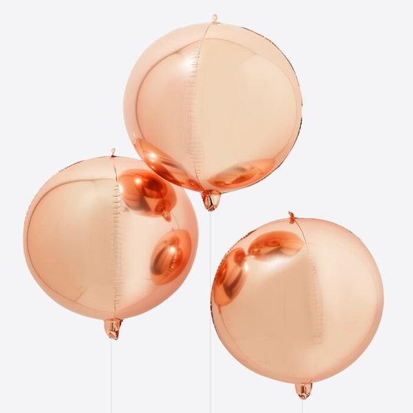 ROSE GOLD ORB BALLOONS - Ginger ray