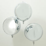 SILVER FOIL ORB BALLOONS