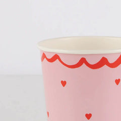 Lacy Heart Cups (x 8)