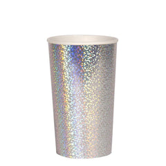 (181783) Silver sparkle highball cups