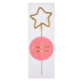 (156169) Sparkler Star Gold Mini Candle