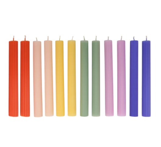 Rainbow Table Candles (x 12)