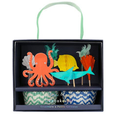Octopus & Shark Cupcake Kit (x 24 toppers)