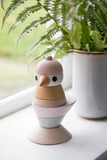 Wooden Stacking Bird - Cotton Candy Pink