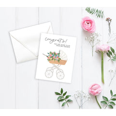 Amazing Parents Carriage - New Baby Greeting Card