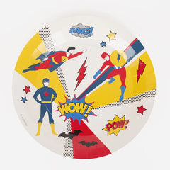 8 superhero plates