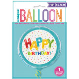 Foil balloon 45 cm Happy balloon Birthday