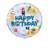 (78427) Ballon foil 45 cm HAPPY BIRTHDAY AHOY PIRATE