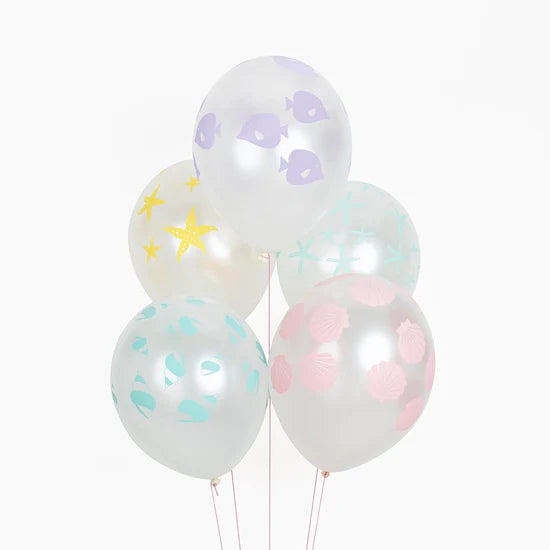 Balloons: 5 pastel mermaid balloons