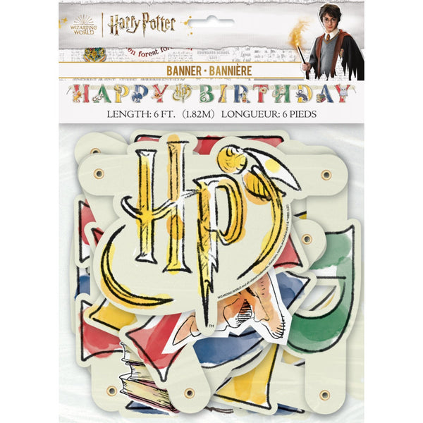 Banner 182 cm Happy Birthday Harry Potter