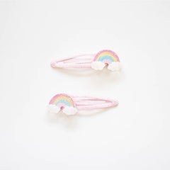 Hairclips - rainbow