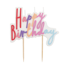 Talking Tables - Large Pastel Happy Birthday Candle
