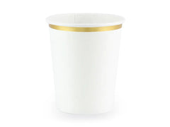 Cups, white & gold