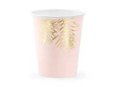 Cups leaves, light pink & gold