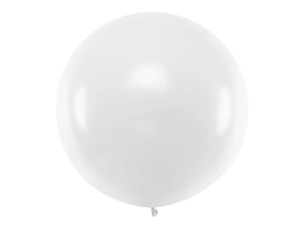 Round balloon, pastel white
