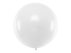 Round balloon, pastel white