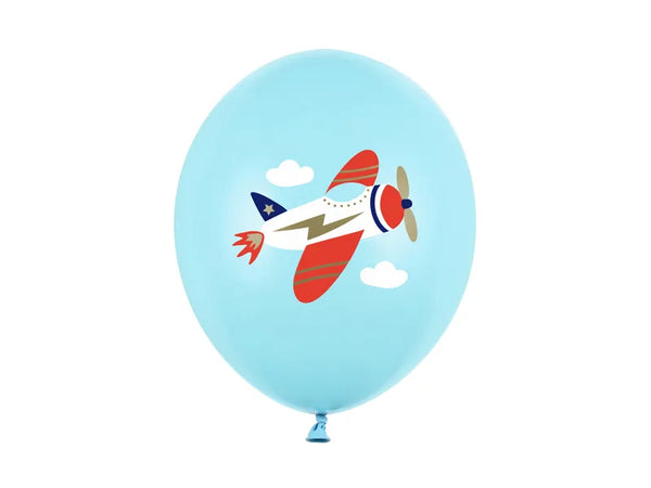 Balloons 30cm, Plane, Pastel light blue