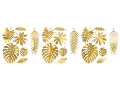 Decorations Aloha - Tropical leaves, gold