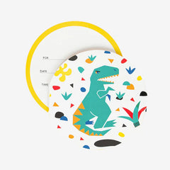 Dino birthday invitation card (8)