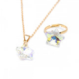 Collar & earings holographic star