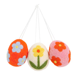 Felt Egg Easter Decorations - 3 Pack