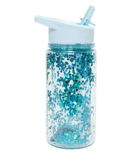 Drinking bottle glitter dusty aqua