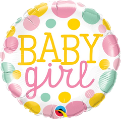 Baby Girl Dots Foil Balloon