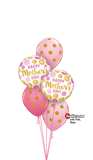Mother's Day Pink & Gold Dots Foil Balloons