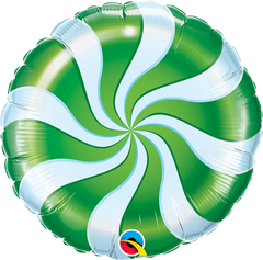 Candy Swirl Green Foil Balloon