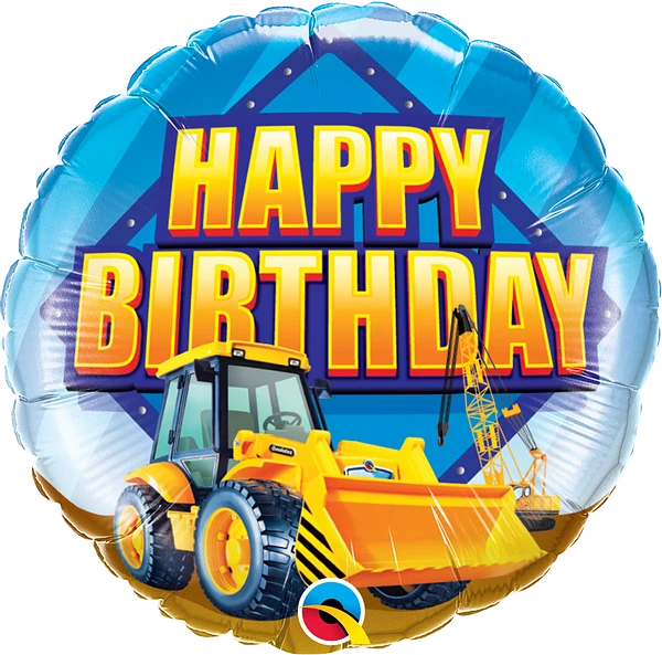 Happy Birthday Construction Zone Foil Balloon