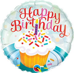 Birthday Cupcake & Sprinkles Foil Balloon