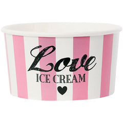 Ice cream cups w/spoons rose love