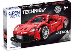 OPEN BRICKS - Sports Car Red (clamping block sports car Technic set)