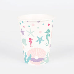 8 paper cups - Mermaid