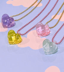 Pop Cutie Jello Heart Kids Necklaces