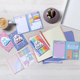 side notes sticky tab note pad - pastel rainbows