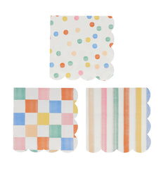 Colourful Pattern Small Napkins (x 16)