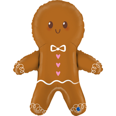 33" Cute Gingerbread Man Foil Balloon