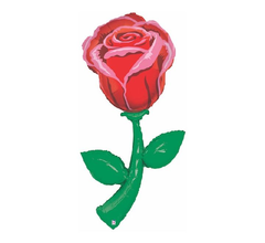 5FT RED ROSE SHAPED FOIL BALLOON