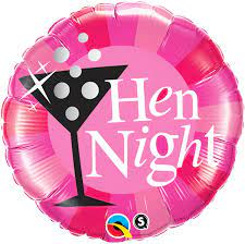 Qualatex 15828 18" Hen Night Pink Round Foil Balloon 01ct