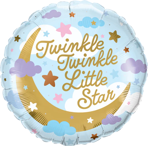 18" ROUND FOIL TWINKLE TWINKLE LITTLE STAR #23898 - EACH (PKGD.)