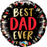 18" ROUND FOIL BEST DAD EVER #98428 - EACH (PKGD.)