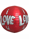 I Love U Doodles Sphere Helium Foil Balloon