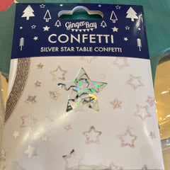 Confetti silver star table