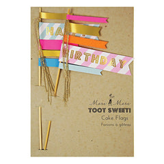 Birthday Flag Cake Toppers (set of 2)