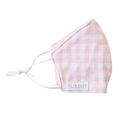 3 Layer Face Mask - Gingham Pink